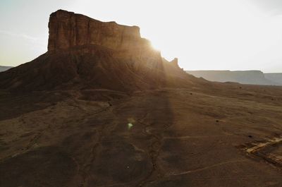 Scenic view of desert against sky