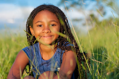 Portrait of cute girl