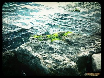 Rocks in sea