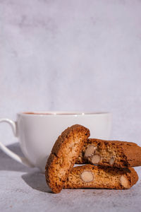 Close-up of cookies on table