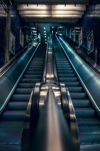 Escalator in munich underground subway