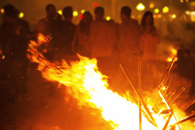 Crowd at night