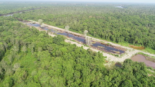 High angle view of landscape