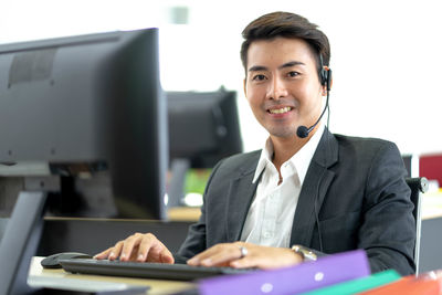 Man working on laptop