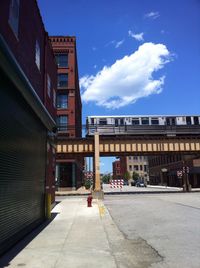 Exterior of modern building in city against sky