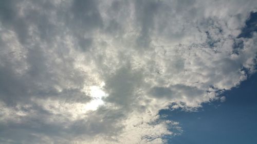 Low angle view of cloudy sky