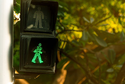 Close-up of road sign