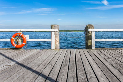 Wooden pier on sea