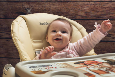 Portrait of cute baby girl