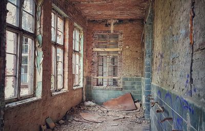 Interior of abandoned building