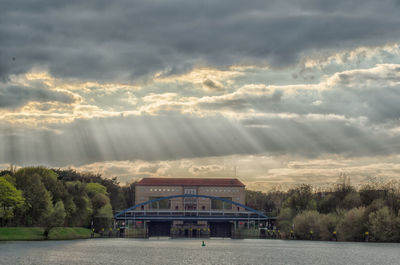 Scenic view of landscape against cloudy sky
