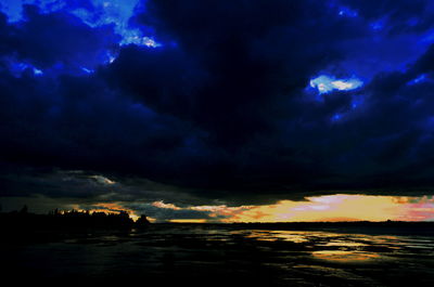 Dramatic sky over sea