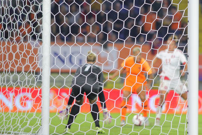 Full frame shot of multi colored fence