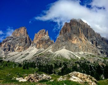 Low angle view of mountain against sky