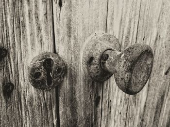 Close-up of door knocker