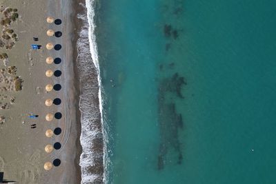 High angle view of beach