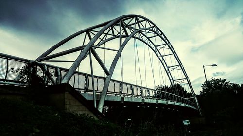 Low angle view of bridge against sky