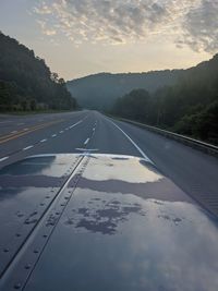 View from a semi windshield as we're rolling down the interstate