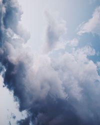 Low angle view of cloudy sky