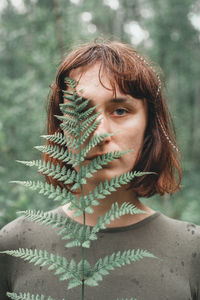 Close-up portrait of young woman