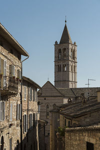 Low angle view of buildings against sky