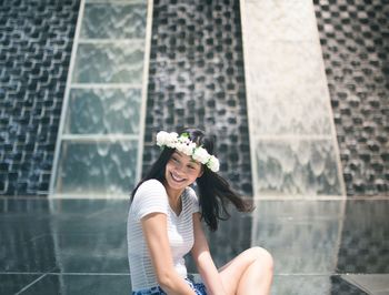 Young woman smiling