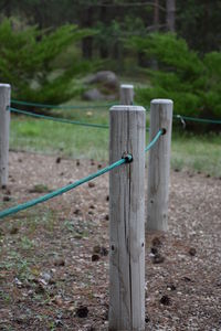 Fence on field