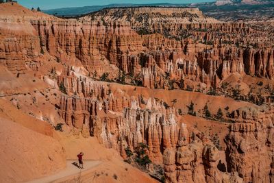 Aerial view of rock formations