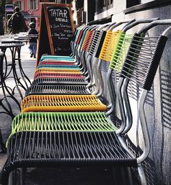 Multi colored chairs