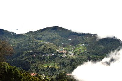 Scenic view of landscape against clear sky