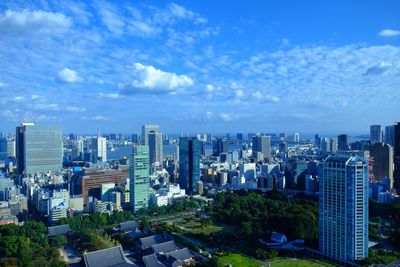 Top view of tokyo from tokyo tower