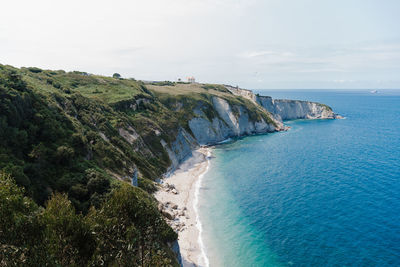 Beautiful landscape in gijon, asturias. daytime. nature concept