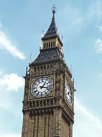 Low angle view of clock tower
