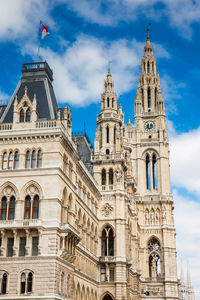 The historical vienna city hall building at rathausplatz built on 1883