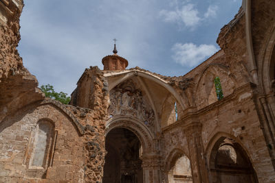 Low angle view of historical building against sky