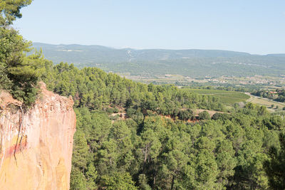 Scenic view of landscape against clear sky