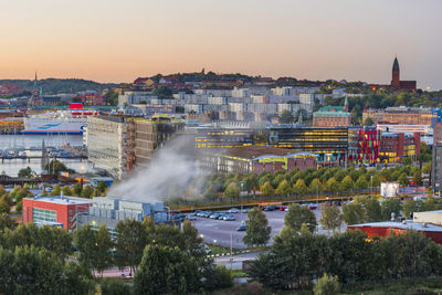 Cityscape at dusk