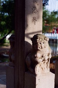 Close-up of statue