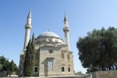 Low angle view of building against clear sky