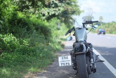 Motorcycle on roadside