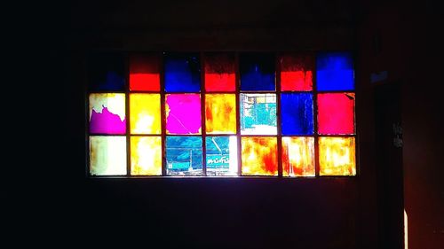 Multi colored illuminated window