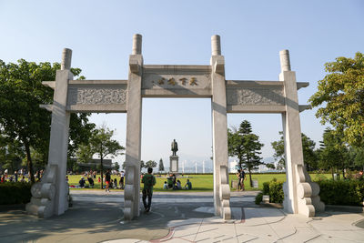 View of monument against clear sky