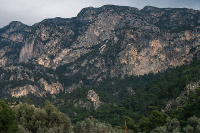 Scenic view of rocky mountains