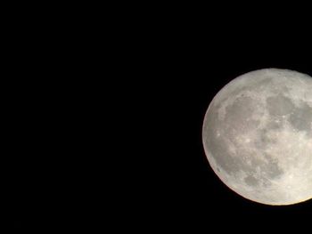 Close-up of moon against sky at night