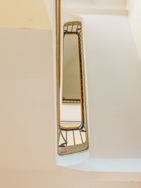 Low angle view of spiral staircase in building