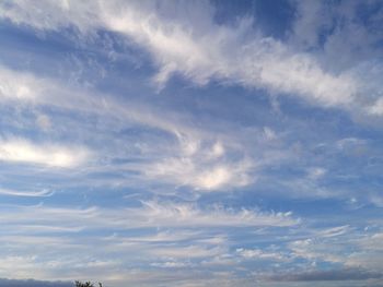 Low angle view of clouds in sky