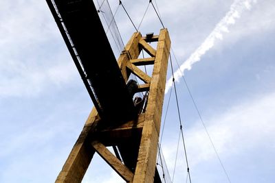 Low angle view of bridge against sky