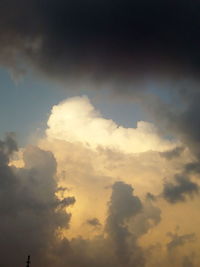 Low angle view of clouds in sky