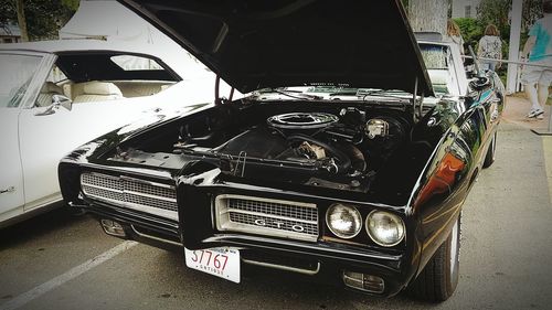 Close-up of vintage car