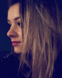 Close-up portrait of a young woman